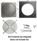 CG Fan Bracket 120mm Kit for (Single Hole / Bare Kit ) Multimedia Cabinet Cooling / Home Theaters - Coolerguys