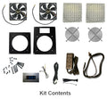 Dual Single 120mm kit with Programmable Thermal Controller | Intake / Exhaust kit - Coolerguys