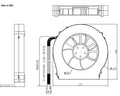 Coolerguys Rear Exhaust Blower Fan 140x137x25mm 12v with 3pin Connector - Coolerguys