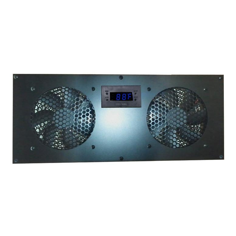 Coolerguys PRO-Metal Dual 120mm Deluxe Cabinet Cooling Kit with built-in LED Controller CABCOOL 1202-Deluxe-M - Coolerguys