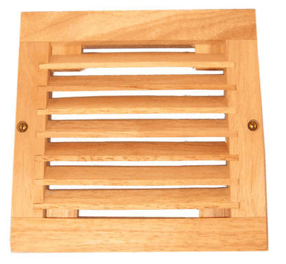 Coolerguys Single 120mm oak vent cabinet fan grill only. - Coolerguys