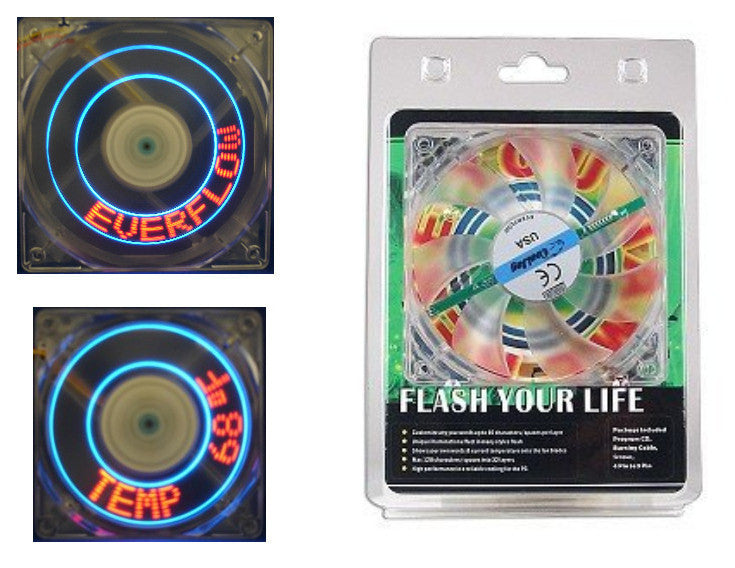 Programmable Led Fan Software Cooljag Programmable Mini-LED Flash Fan 120 x 25mm EF4-120 – Coolerguys