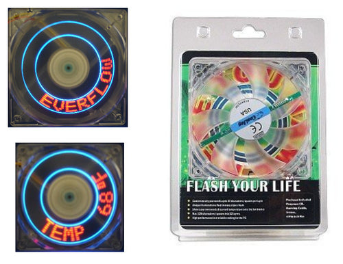 Cooljag Programmable Mini-LED Flash Fan 120 x 25mm EF4-120 - Coolerguys