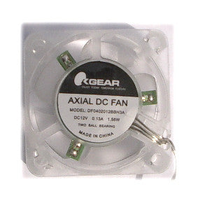 Crystal OKGear 40x20mm Clear Fan High Speed with 3 Blue LEDs DF0402012BBH3A - Coolerguys