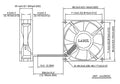 Delta 80x80x25mm 12 Volt High Speed Ball Bearing 4 Pin PWM Fan AFB0812SH-PWM - Coolerguys