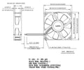 Delta 92x92x25mm 12 Volt High Speed 4 Pin PWM with Tac Sensor Fan AFC0912D-AF00 - Coolerguys