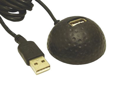 Docking USB Golf Ball /  5Ft. Cable Length / Black- Retail USB-201A - Coolerguys