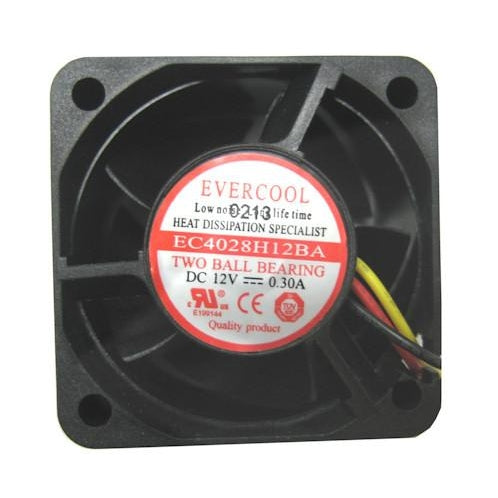 Evercool 40x40x28mm High Speed 12 Volt-EC4028H12BA - Coolerguys