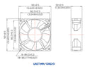 Evercool 92x92x32mm 12 Volt Fan with 3 Pin Connector EC9232M12BA - Coolerguys