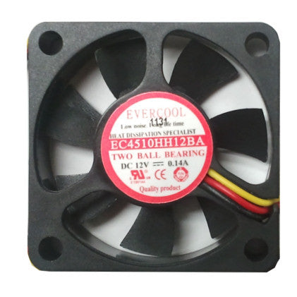 Evercool Fan 45x45x10mm Dual Ball Bearing-EC4510HH12BA - Coolerguys