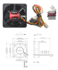 Evercool High Speed 50x50x20mm 12V 3 Pin with Connector Fan-EC5020TH12BA - Coolerguys