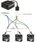 Evercool PWM Cable Supports 3 Fans from Single Header EC DF002 - Coolerguys