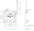 Everflow 40X40X10mm  Low Speed Ball Bearing 3 pin Fan-R124010BL - Coolerguys