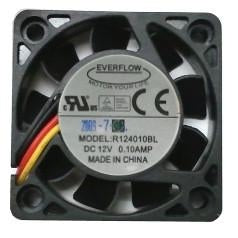 Everflow 40X40X10mm  Low Speed Ball Bearing 3 pin Fan-R124010BL - Coolerguys