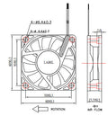 Everflow 60x60x15mm Medium Speed Dual Ball Bearing 12 Volt Fan-R126015BM - Coolerguys