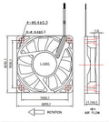 Everflow 60x60x15mm Medium Speed PWM Dual Ball Bearing 12 Volt Fan-R126015BM - Coolerguys