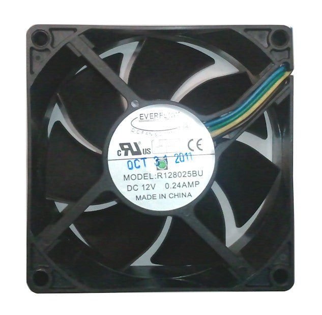 Everflow 80x80x25mm Dual Ball Bearing PWM Fan R128025BU-AF - Coolerguys