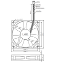 Dynatron 120x120x25mm 12V PWM Fan DF1212025BU-PWM