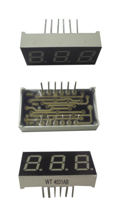 (Garage Sale Item) Blue LED block -3-digit 7-segment #WT4031AB – Coolerguys