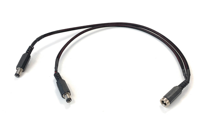 5.5 x 2.1mm Barrel Splitter Cable for Two Devices on One Power Source