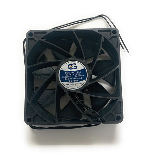 Coolerguys 92x92x25mm 115 VAC  Bare Wire High Speed EC Fan CG9225H115-EC