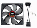 LEPA 120 x 25mm Fan with BOL Bearing and Variable Speed Adapter  #LP-70D12R - Coolerguys