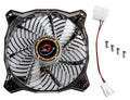 LEPA 120x120x25mm Casino Blue Spiral LED Fan w/ PWM Control LPVC1C12P-BL - Coolerguys