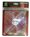 Lian-Li 120x120x25mm Crystal Fan with Red LED CF-1212R - Coolerguys
