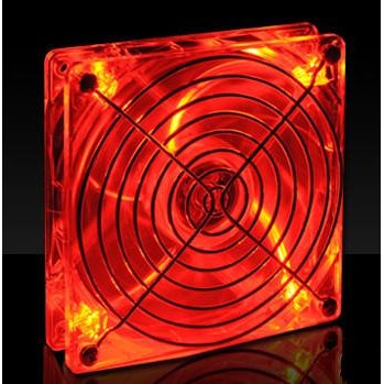 Lian-Li 120x120x25mm Crystal Fan with Red LED CF-1212R - Coolerguys