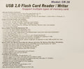Lian Li Aluminum USB 2.0 Card Reader  Model CR-36 Silver - Coolerguys
