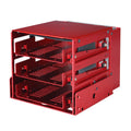 Lian Li Anti-Vibration HDD Cage with Fan Anodized RED #EX-332NR - Coolerguys