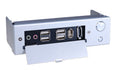 Lian Li Multi-Media Port with Power switch  Model: BZ-U01  Silver / Black - Coolerguys