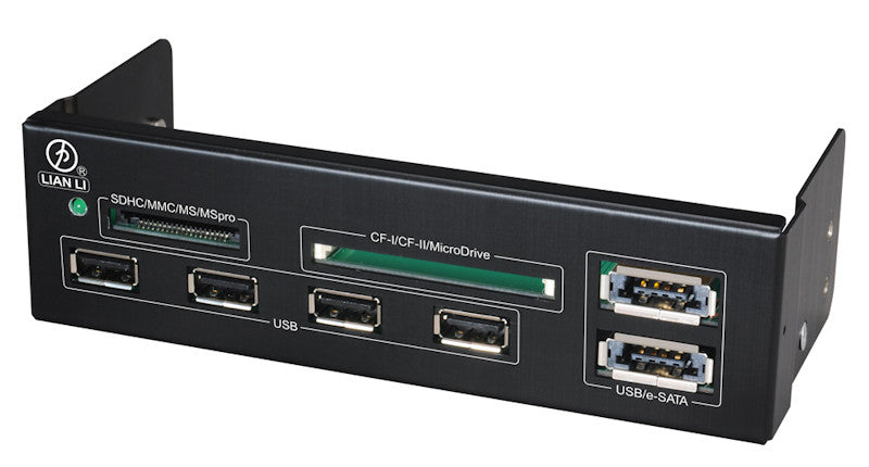 Lian Li Multitier in 1 Memory Card Reader / High-Speed USB Hub / Power e-SATA  Model: BZ-S01 (Black) - Coolerguys