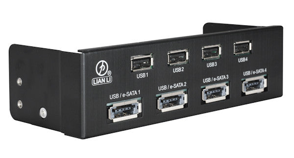 Lian Li USB 2.0 HUB/Power e-SATA Combo HS Port: BZ- – Coolerguys