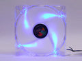 Logisys 140x140x25mm Blue Quad LED Fan CF140BL - Coolerguys