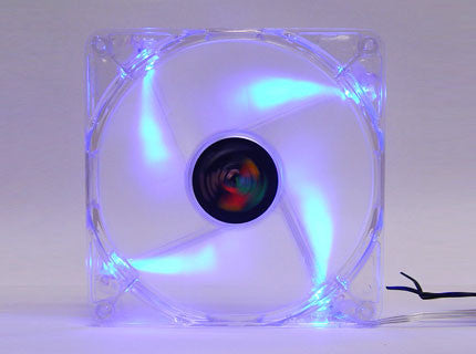 Logisys 140x140x25mm Blue Quad LED Fan CF140BL – Coolerguys