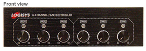 Logisys 6 Channel Fan Controller Bay Device FP600BK - Coolerguys