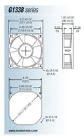 Mechatronics 127x127x38mm 24 Volt High Speed Fan G1338H - Coolerguys