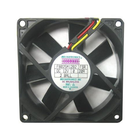 Mechatronics 80x80x25mm 12 Volt Fan with Locker Rotor Alarm Signal F8025M12B2-FSR - Coolerguys