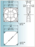 Mechatronics 92x92x25mm 48 Volt High Performance Fan E9225E48B-FSR - Coolerguys