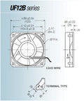 Mechatronics 120x120x25mm 230 Volt Low Speed Fan UF12B23-BTLR - Coolerguys