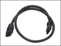 OKGear 18 inch Black Premium SATA III Round Cable 6GB/s Straight to Straight  w/latch - Coolerguys