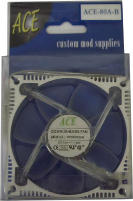 Okgear 80mm 4 Led Crystal Fan Aluminum Frame #GC84BAL– Coolerguys