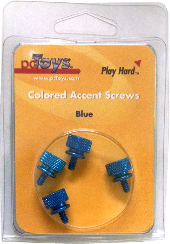 pcToys Speed Case Thumb Screw Blue (4) retail pack - Coolerguys