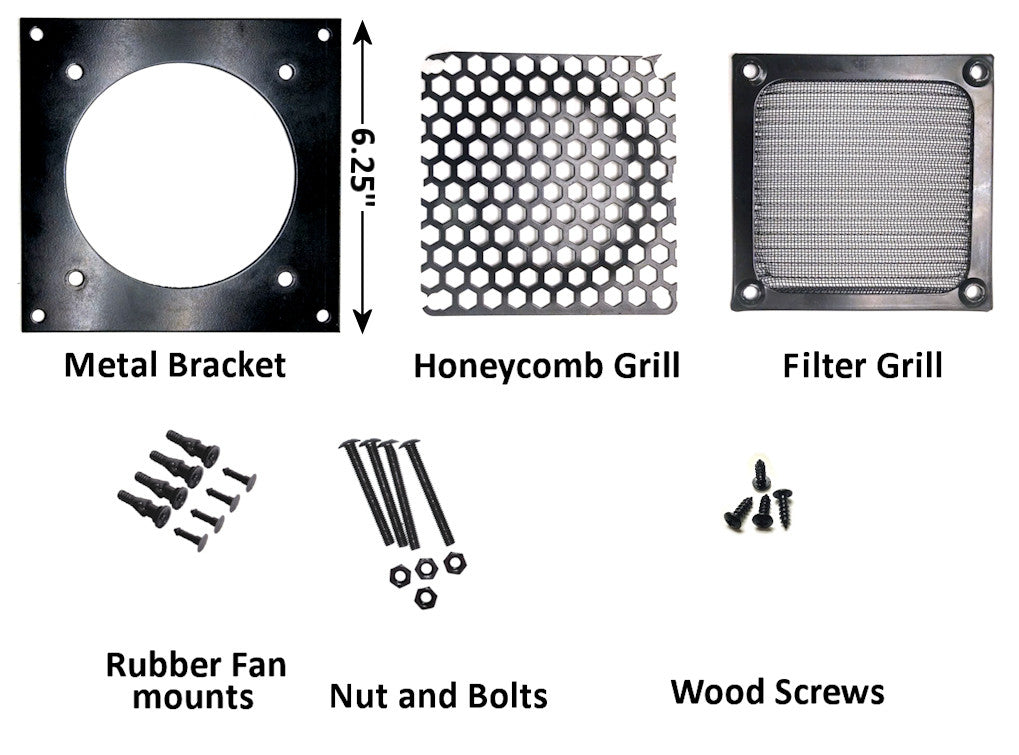 Pro-Metal 120mm Intake Bracket and filter Kit-No FAN – Coolerguys