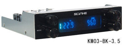 Scythe KM03-3.5 Kaze Master Pro 3.5 Inch 4-Channel Fan Speed Controller Black - Coolerguys