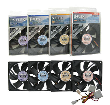 Scythe S-FLEX  120mm S-FDB Quiet Fans 1600RPM (SFF21F) - Coolerguys