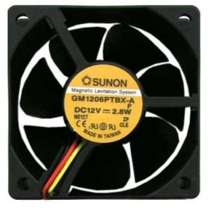 Sunon 60x60x25mm Ultra High Speed 3 Pin Fan GM1206PTBX-A - Coolerguys