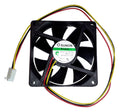 Sunon 70x70x15mm 3Pin Vapo Bearing 12 Volt Low Speed Fan KDE1207PHV3 - Coolerguys