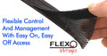 Techflex FLEXO WRAP 1.25 inch (Black) Flexible Control/ Per Foot - Coolerguys